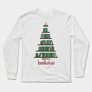 Bookmas tree (christmas) Long Sleeve T-Shirt